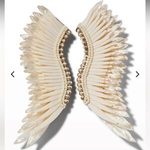 NEVER WORN - Mignonne Gavigan Raffia Madeline Earrings in White